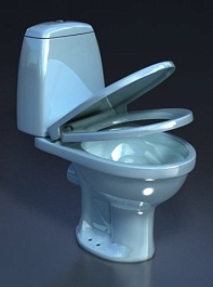 Oscar Унитаз-Компакт "Голубой" микролифт – фотография-2