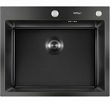 Hoffger Мойка для кухни 6050T Black декор соты
