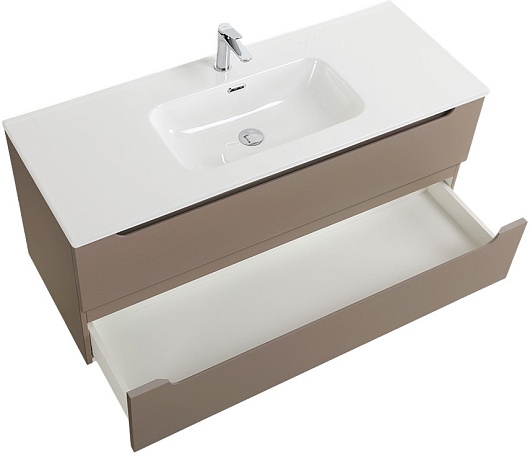 BelBagno Тумба с раковиной Etna 120 подвесная бежевая матовая – фотография-6