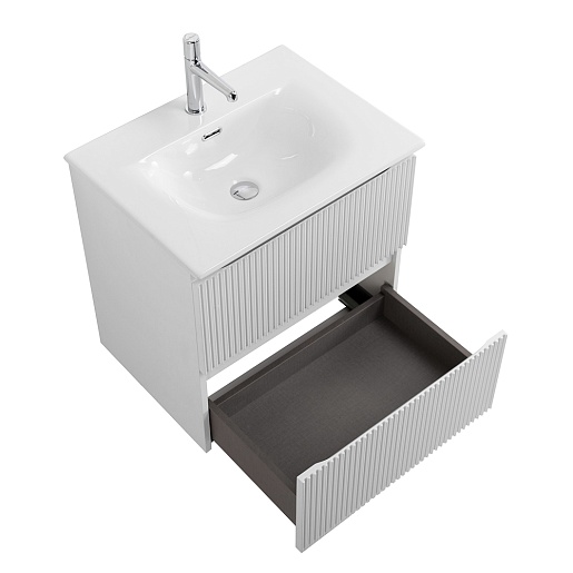 BelBagno Тумба с раковиной Uno 70 подвесная Bianco Opaco с раковиной BB-8099-70 – картинка-9