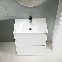 Sancos Тумба под раковину Libra Floor 70 белый глянец – фотография-2