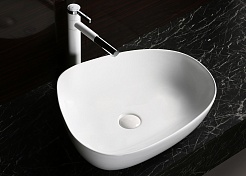 Ceruttispa Раковина накладная 55 CR0044C белая – фотография-2