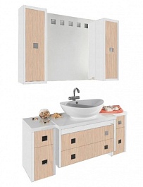 Водолей Тумба подвесная "Сильвия S-40 25" R дуб/белый – фотография-2