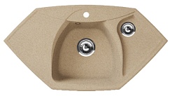Florentina Мойка гранитная Сардиния угловая песочный – фотография-1