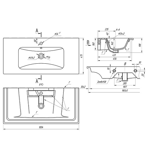 Alvaro Banos Тумба с раковиной Barcelona maximo 100 – картинка-3