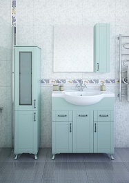 Sanflor Зеркальный шкаф Глория 85 R серый матовый – фотография-2