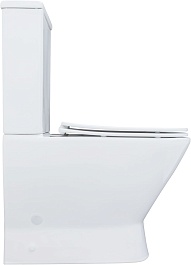 Aquanet Унитаз-компакт Fine Rimless FINE-C Soft Close безободковый с сиденьем микролифт и бачком белый – фотография-4