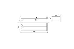 Excellent Полотенцедержатель KOBO DOEX.1712CR хром – фотография-2