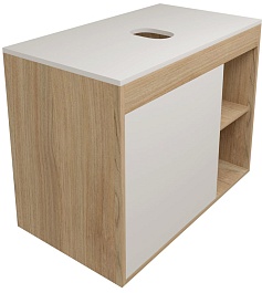 Teymi Тумба с раковиной Nura 80 Ellie 60 подвесная дуб/белый – фотография-4