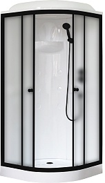 Royal Bath Душевая кабина HK RB 90HK1-M-BL 90x90 стекло матовое профиль черный матовый – фотография-1