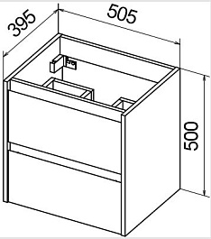 BelBagno Тумба с раковиной KRAFT 39 500 Rovere Tabacco – фотография-2