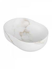 Teymi Раковина накладная в ванную Solli 48 artceramic мрамор белый матовый T50386 – фотография-9