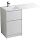 BelBagno Тумба с раковиной Kraft LVD 58 напольная Bianco Opaco под стиральную машину левосторонняя – фотография-10