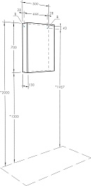 Акватон Зеркальный шкаф Асти 50 белый – фотография-4