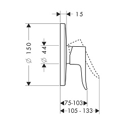 Hansgrohe Смеситель Metris 31685000 для душа – фотография-2