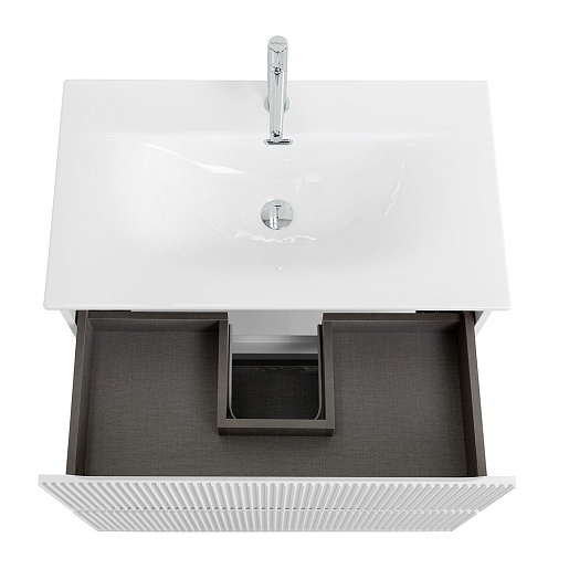 BelBagno Тумба с раковиной Uno 80 подвесная Bianco Opaco с раковиной BB-8099-80 – фотография-10