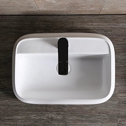 Ceruttispa Раковина накладная 53 CR0061 белая – фотография-5