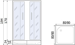 River Душевой уголок MORAVA 80/26 MT (без поддона) – фотография-4