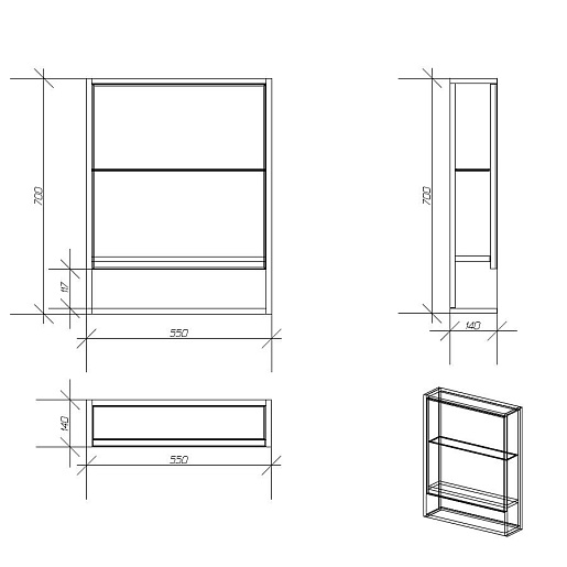 Owl 1975 Мебель для ванной Eland 55 дуб сонома – фотография-6