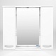 Viant Зеркальный шкаф Милан 80 белый – картинка-8