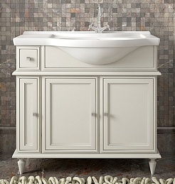 Opadiris Тумба с раковиной Санрайз 90 R слоновая кость – фотография-1