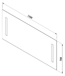 De Aqua Мебель для ванной Лонг 140, зеркало Экстра EXT V 150 P – фотография-3