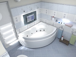 Bas Акриловая ванна Лагуна 170x110 R с гидромассажем – фотография-3