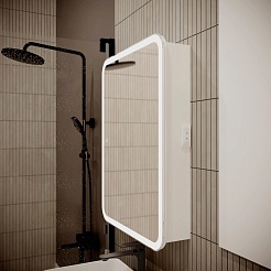 Mixline Зеркальный шкаф Премьер Фиджи Flip 60 белый – фотография-6