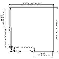 Aquatek Душевой уголок Ария 100x100 AQ ARI KV 10020GM профиль оружейная сталь, стекло прозрачное – фотография-8