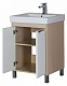 Aquanet Тумба с раковиной "Гретта 60" 2 двери светлый дуб (171554) – фотография-13