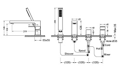 Aquatek Смеситель на борт ванны Либра AQ1648MB матовый черный – фотография-8