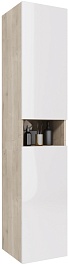 Dreja Шкаф пенал Perfecto 35 подвесной белый/дуб эврика – фотография-1