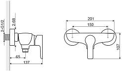 Excellent Смеситель Apomea для душа – фотография-3