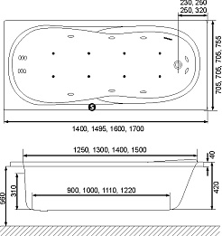 Excellent Акриловая ванна Elegance 150x70 – фотография-5