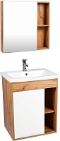 Viant Мебель для ванной Бостон 70 подвесная белая/дуб вотан