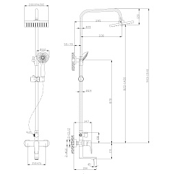 Tokito Душевая система RAIN чёрный TOK-RAI-1014BL – фотография-3