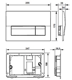 Roca Комплект: унитаз Gap + инсталляция + кнопка – фотография-2