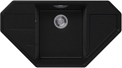 Dr. Gans Мойка кухонная Крона 910 угловая черная – фотография-1