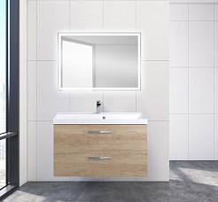BelBagno Тумба с раковиной AURORA 900 Rovere Nebrasca Nature, ручки хром – фотография-2