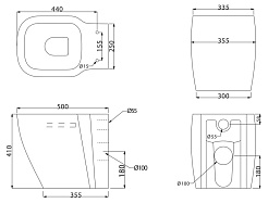 BelBagno Унитаз приставной ALDINA безободковый – фотография-2