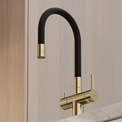 Sancos Смеситель для кухни Lucia SC4004BG брашированное золото PVD покрытие – фотография-4