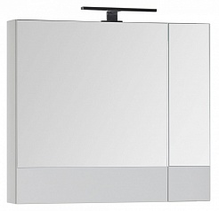 Aquanet Зеркальный шкаф "Верона 75" камерино белый – фотография-4