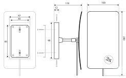 Bemeta Зеркало косметическое настенное 112201222 – фотография-2