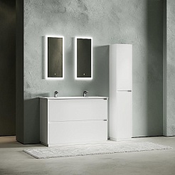 Sancos Тумба под раковину Libra Floor 120-2 белый глянец – фотография-3