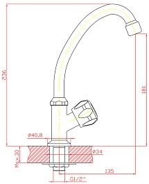 Zollen Кран туалетный Wolfsburg WO41430432 – фотография-2