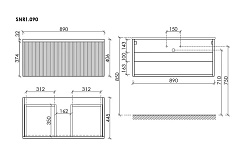 Sancos Тумба с раковиной Snob R 1.0 90 doha soft раковина Element 91 CN7002 – фотография-3