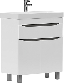 Volna Мебель для ванной Lake 60.2D.1Y R белая – фотография-4