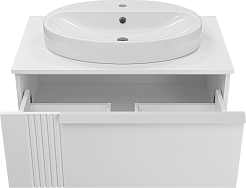Brevita Тумба c раковиной Savoy 80 подвесная белая матовая – фотография-3