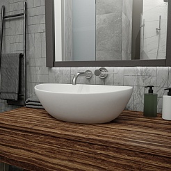 Teymi Раковина накладная в ванную Lori 40 белый матовый T50492 – фотография-8