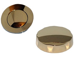 Фэма Ванна из литьевого мрамора Салерно (ножки золото, слив-перелив золото) – фотография-13